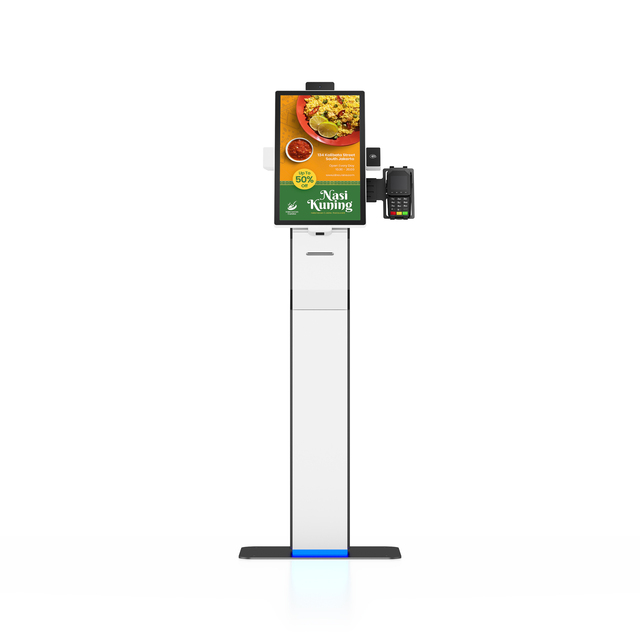 15.6/18.5/21.5/23.8 Inch Capacitive Multi-touch Screen POS Kiosk Stand Built-in 80mm Thermal Printer 2MP Camera 2D Scanner