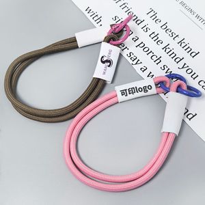 Wanlisheng Phone <b>Lanyard</b> 5Mm <b>Polyester</b> Braided Wrist Strap With Pink Carabiner For Mobile Phone - Product Image 2