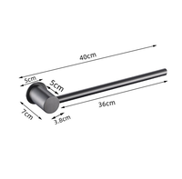 Porte-serviettes mural moderne en acier inoxydable 304 poli de 40 cm, support simple pour serviettes de bain et de cuisine, accessoires de salle de bain