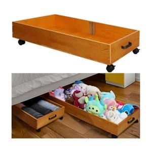 Almacenamiento Debajo de la <span class=keywords><strong>Cama</strong></span> <span class=keywords><strong>con</strong></span> <span class=keywords><strong>Ruedas</strong></span>, Cajones de Madera, Organizador para Ropa, Especias y Alimentos - Product Image 2