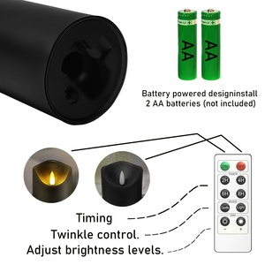 Juego <span class=keywords><strong>de</strong></span> <span class=keywords><strong>Siete</strong></span> Velas LED Parpadeantes con Dos Controles Remotos y Temporizadores, Perfecto para Decoraciones Festivas y Regalos Navideños - Product Image 5