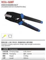 Pince à sertir à cliquet WXA-16WF pour cosses isolées et non isolées de 0,25 à 16 mm²