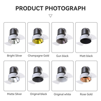 Downlight LED encastré sans bordure Spot de plafond intégré à intensité variable Spot intégré commercial Spot d'hospitalité