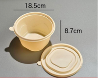 Assiettes, bols, plateaux et couvercles alimentaires jetables en amidon de maïs de haute qualité, capacité 1250 ml, compatibles micro-ondes et congélateur, recyclables