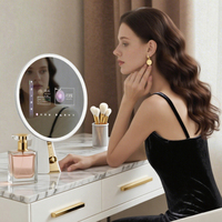 Vercon-Espejo de tocador inteligente, Android AI espejo de belleza, análisis de piel, wifi, YouTube, tutorial de maquillaje, altavoz Bluetooth, iluminación LED