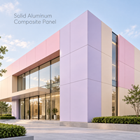 Panneau composite en aluminium de couleur unie de 4 mm, revêtement PVDF, pour revêtement mural extérieur