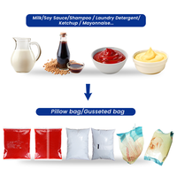 Machine d'emballage automatique VFFS pour liquides, 1000ml/1kg sachet oreiller, huile, ketchup, sauce, miel, jus, remplissage