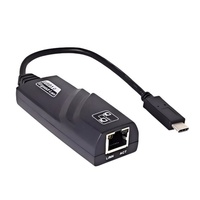 Kabel Adaptor USB 3.0/Tipe-C ke RJ45 Gigabit Ethernet 100/1000Mbps Konverter Kartu Jaringan LAN Berkabel Kompatibel Laptop Desktop