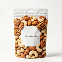 Sachet refermable personnalisé en aluminium pur métallisé, haute barrière, résistant à l'humidité, pour noix, pistaches, dattes, fruits secs