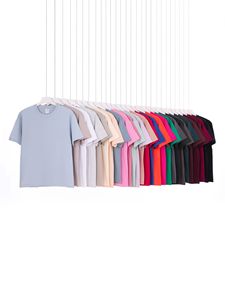Camiseta de Hombre 100% Algodón, Cuello Redondo, Manga Corta, Corte Holgado, Tejido de Punto, para Impresión Personalizada, Uso Casual - Product Image 1