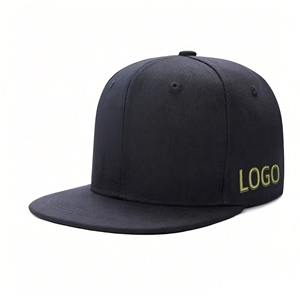 Unisex Black 6-Panel <b>Snapback</b> <b>Cap</b> with Embroidered Logo Right Panel Hip Hop Satin Street Style Flat Brim Casual Adults - Product Image 1