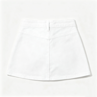 Jupe en jean style Millenium pour femme, taille basse, mini-jupe-short intégrée, très extensible, chic pour l'été