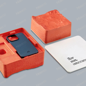 Empaque de Pulpa Moldeada de Alta Gama Personalizado para Fundas de Teléfonos de Electrónica de Consumo, Reciclado y Biodegradable - Product Image 1