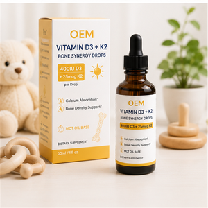 Suplemento de Aceite de Coco MCT con Vitamina D3 K2 MK7 en Gotas, para la Salud Ósea de Adultos y Niños, Venta al Por Mayor OEM - Product Image 3