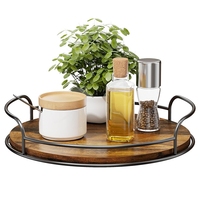 Plateau rond en bois d'acacia au prix d'usine