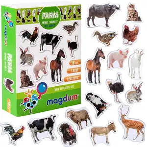 Factory Custom Creative Refrigerator Stickers Farm Animal Magnets For Developmental Baby Home Education