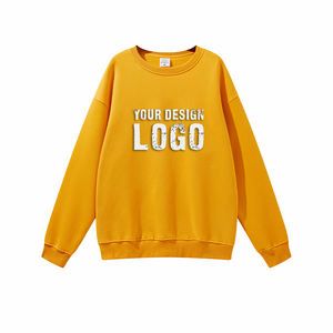 Autumn Winter Solid Color Loose Sport Men's Sweatshirt Wholesale OEM Round Neck Plus Fleece Oversized Mens Sweatshirts <b>Hoodies</b> - Product Image 1