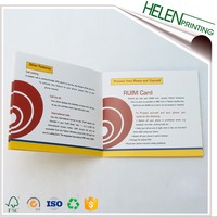 Impresión de catálogo de folletos con acabado brillante, diseño personalizado con opciones de estampado de papel recubierto, papel artístico, cartón corrugado