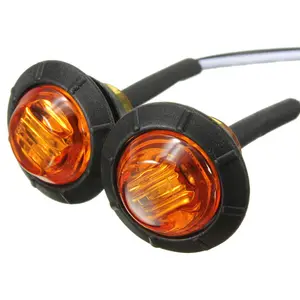 Marqueurs latéraux LED ronds de 3/4 pouces, 2 pièces, éclairage pour voiture, camion, Bus, Van, bateau, caravane