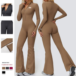 Nouvelle <span class=keywords><strong>combinaison</strong></span> de yoga gainante pour le ventre, manches longues, coupe ajustée, une pièce, <span class=keywords><strong>combinaison</strong></span> gainante pour <span class=keywords><strong>femme</strong></span>, fermetures éclair, combinaisons et playsuits pour femmes - Product Image 1
