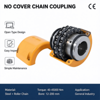 Accouplement à chaîne à rouleaux en acier rigide KC pour équipement minier, forgé à l'état recuit, haute efficacité, disponible sur le marché américain