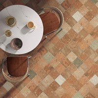 Carreaux muraux extérieurs en céramique mate de style européen classique, couleur terre cuite rétro, avec isolation thermique pour restaurants, cafés et décors de villas