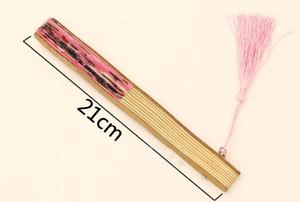 Elegant White Folding Silk Hand Fan Traditional Chinese Wedding <b>Gift</b> Angel Engraving Bamboo Material Customizable DIY Painted - Product Image 4