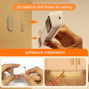 ไฟตู้ LED พร้อมเซ็นเซอร์ตรวจจับความเคลื่อนไหว ปี <span class=keywords><strong>2025</strong></span> แบบชาร์จได้ ปรับความสว่างได้ ไฟกลางคืนแบบแม่เหล็ก 3000K/6000K - Product Image 6