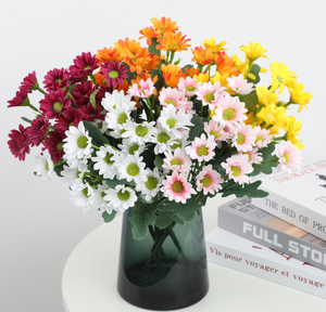 21 Fiori Artificiali di Alta Qualità, Crisantemi a 7 Rami per Decorazione Casa e Giardino, Margherite in Tessuto di Seta - Product Image 2