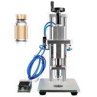 Machine de scellage semi-automatique de bureau pour flacons de liquide oral en verre, ampoules et flacons, avec sertissage de bouchons en aluminium et plastique