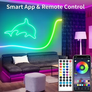 RGB LED Strip <b>Lights</b> <b>with</b> APP & Remote Control Adjustable Color Music Sync for Gaming Room & Bedroom Decor - Product Image 5