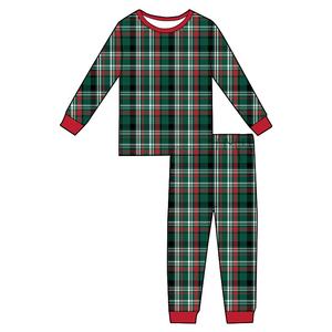 ملابس نوم جديدة مخصصة للكريسماس طقم بيجامة للأطفال بأكمام طويلة منقوشة ملابس عائلية ناعمة كاجوال ملابس نوم شتوية - Product Image 5