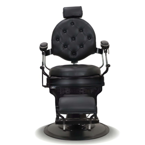 Sillón de Barbero Retro para Hombre, Ajustable en Altura, de Cuero Sintético, para Afeitar y Peinar, para Barberías y Salones de Belleza - Product Image 4