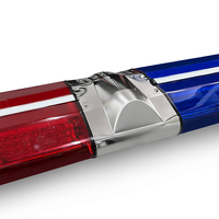 Barre de lumière de secours à led rouge bleu ambre 47 pouces 216w avec haut-parleur sirène LED lumière stroboscopique d'avertissement