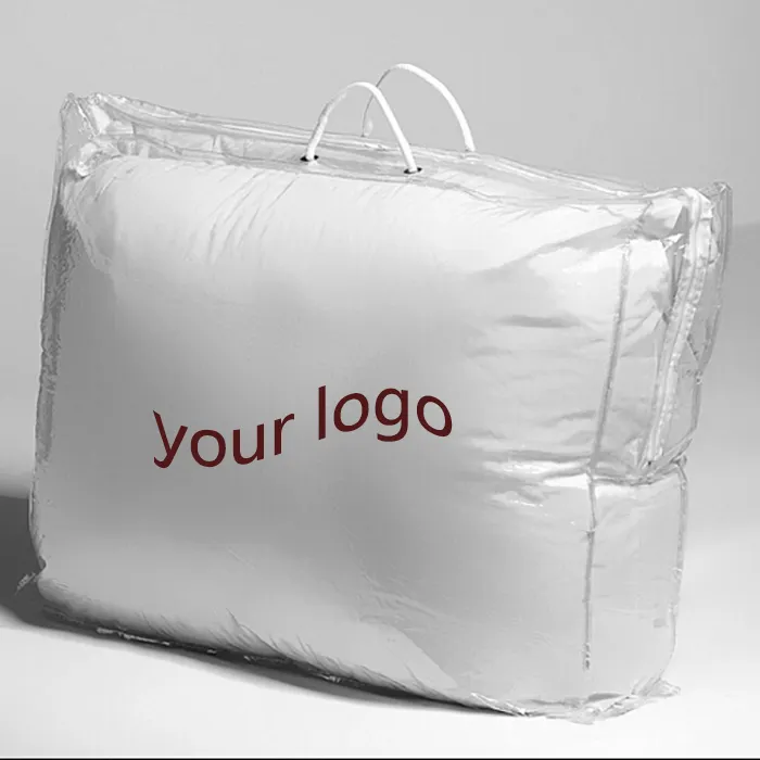 Commercio all'ingrosso di plastica trasparente in pvc duvet sacchetti della chiusura lampo per la coperta di imballaggio