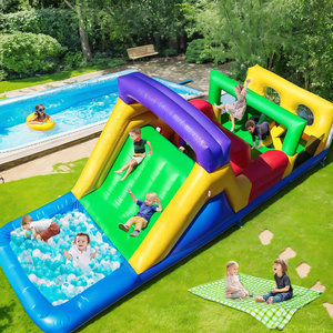 <span class=keywords><strong>Maison</strong></span> Gonflable Colorée avec Toboggan et <span class=keywords><strong>Piscine</strong></span> à Jets, Qualité Commerciale, Défi Interactif pour Enfants, Idéale pour Fêtes Estivales et Locations d'Événements - Product Image 3