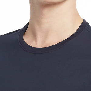 เสื้อยืดลายลูกเรือสีกรมท่าซี่โครงผสม NE - Product Image 2