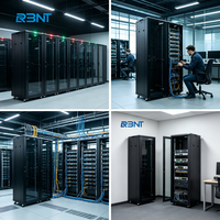 Armoire de serveur réseau 42U pour centre de données, montage en rack 19 pouces, standard, intérieur, noir, OEM/ODM