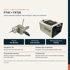 PT40 Water Cooled Orbital TIG Welding Head For Condenser Tube Fabrication With FXT20 Power Source Quoted Separately - Product Image 5