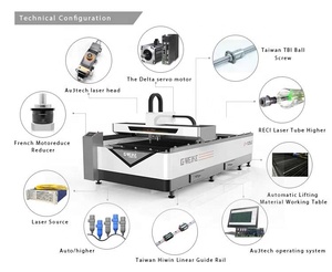 Machine de découpe laser à fibre CNC de haute qualité pour métal, bois, caoutchouc, cristal, plexiglas, avec contrôle Cypcut, haute précision, refroidissement par eau, IA - Product Image 3