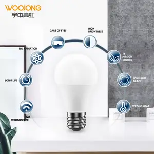 Woojong Free Sample Led Lights Supplier E14 E27 B22 7w 220-240V Led Bulb A60 Lighting CE ERP EPREL