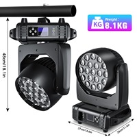 Luz LED con cabezal móvil de 19x15W con color de haz RGBW y efecto de zoom para discotecas, bares, DJs y discotecas