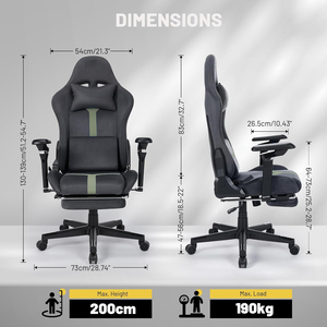 Sillas <span class=keywords><strong>Gamer</strong></span> Pro 6D con Reposabrazos Ajustables, Altura Ajustable, Silla de Juego con Masaje para Gamers Profesionales con Reposapiés Telescópico - Product Image 2