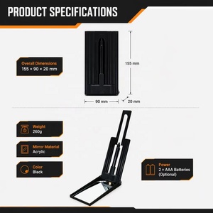 WD-MP Mini <b>Pocket</b> Foldable Inspection <b>Mirror</b> with LED Flashlight for Aviation Security Government Use - Product Image 4