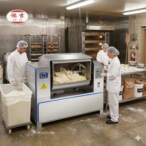 Impastatrice Industriale Orizzontale da 50 a 500 kg, Macchina <span class=keywords><strong>per</strong></span> Impastare in Acciaio Inox <span class=keywords><strong>per</strong></span> Impasto di Biscotti - Product Image 4