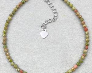Faceted Unakite <b>Bracelet</b> Dainty Gemstone Jewelry Micro Faceted Beads Crystal <b>Bracelet</b> Minimalist Jewelry Tiny Gemstone <b>Bracelet</b> - Product Image 5