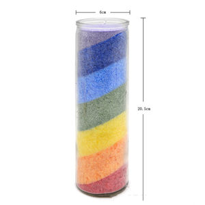 All'ingrosso chakra Christian personalizzato 7 candele colorate Set In vetro - Product Image 3