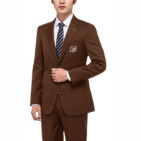 Costumes de qualité supérieure pour le bureau, ensemble de vêtements pour hommes, coupe ajustée, noir, costume de marié, costumes pour hommes