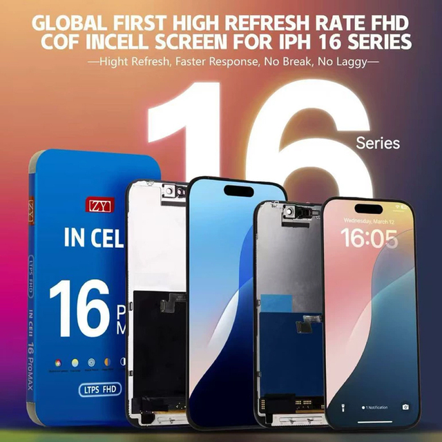 ZY OLED for iPhone 16pro Max Rigid 16promax Flexible Cell Phone Lcd