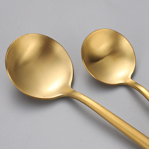 Bán buôn Matt Vàng <span class=keywords><strong>Flatware</strong></span> <span class=keywords><strong>Set</strong></span> Bồ Đào Nha 304 thép không gỉ dao kéo cho đám cưới nhà hàng nhà sang trọng dao và muỗng nĩa - Product Image 4